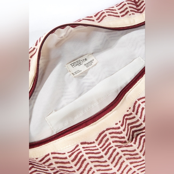 Boho Chic Beach Yoga Hobo Shoulder Bag - 100% Cotton - Paisley Handblock Design - Picture 9 of 9